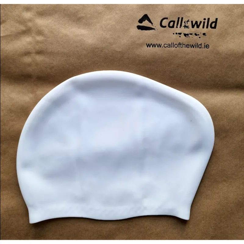 Call of The Wild Long Hair Silicone Hat  in White